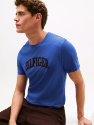 Мужская футболка Tommy Hilfiger с логотипом 1161363249 (Синий M)