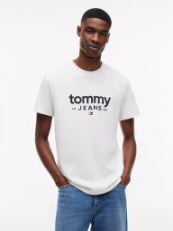 Мужская футболка Tommy Hilfiger с логотипом 1161366256 (Молочный M)