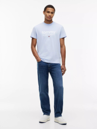 Мужская футболка Tommy Hilfiger с логотипом 1161367839 (Голубой M)