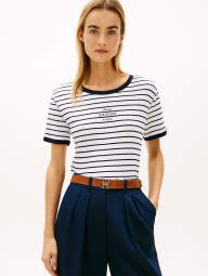 Футболка Tommy Hilfiger в полоску 1161404977 (Черный/Белый S)