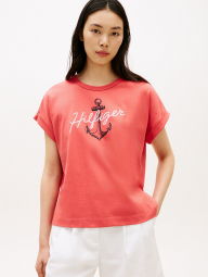 Футболка Tommy Hilfiger с вышивкой 1161409417 (Красный S)