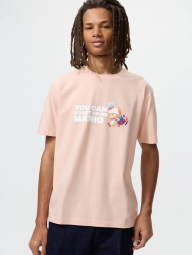 Футболка UNIQLO с принтом The Super Mario Galaxy 1161460405 (Розовый L)