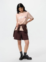 Футболка UNIQLO с принтом The Super Mario Galaxy 1161460405 (Розовый L)