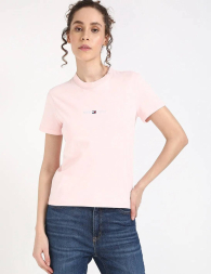 Женская футболка Tommy Hilfiger с логотипом 1161491891 (Розовый S)
