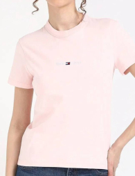 Женская футболка Tommy Hilfiger с логотипом 1161491891 (Розовый S)