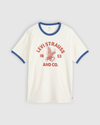 Футболка мужская Levi's с принтом 1161581382 (Молочный L)