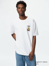 Футболка UNIQLO Star Wars з принтом спереду та ззаду 1161551262 (Білий M)