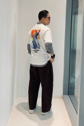 Футболка UNIQLO Star Wars з принтом спереду та ззаду 1161551262 (Білий M)