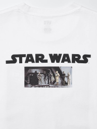 Футболка UNIQLO Star Wars з принтом спереду та ззаду 1161551264 (Білий XXL)