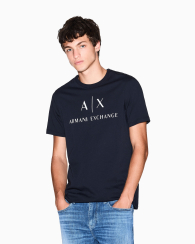 Футболка Armani Exchange с логотипом 1161567952 (Синий XXL)