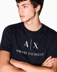Футболка Armani Exchange с логотипом 1161567952 (Синий XXL)