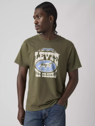 Жіноча футболка Levi's з принтом 1161614974 (Зелений S)