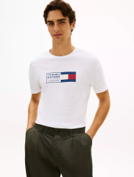 Мужская футболка Tommy Hilfiger с логотипом 1161619340 (Белый M)