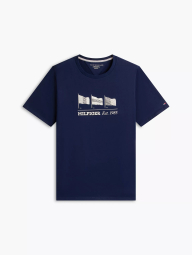 Мужская футболка Tommy Hilfiger с логотипом 1161667021 (Синий L)