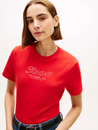Жіноча футболка Tommy Hilfiger з логотипом 1161679461 (Червоний L)