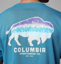 Мужская футболка Columbia с принтом сзади 1161931400 (Синий XL)
