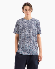 Футболка Armani Exchange з принтом 1161947657 (Синій/Білий L)