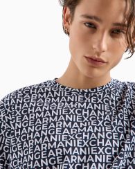 Футболка Armani Exchange з принтом 1161947657 (Синій/Білий L)