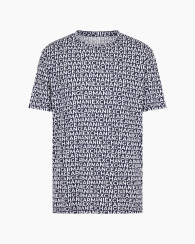 Футболка Armani Exchange з принтом 1161947657 (Синій/Білий L)