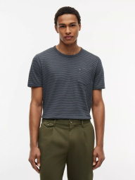 Мужская футболка Tommy Hilfiger в полоску 1162203781 (Синий/Зеленый M)