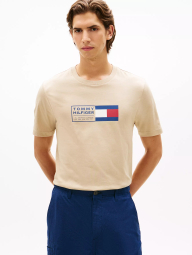 Мужская футболка Tommy Hilfiger с логотипом 1162208854 (Бежевый L)