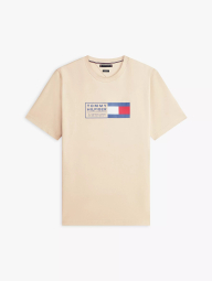 Мужская футболка Tommy Hilfiger с логотипом 1162208705 (Бежевый XL)