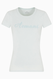 Женская футболка Armani Exchange с логотипом 1162385391 (Бирюзовый L)