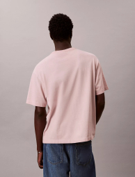 Мужская футболка Calvin Klein с вышитым логотипом 1162425026 (Розовый L)