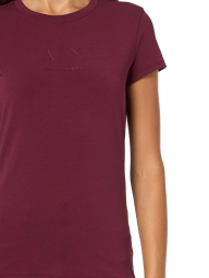 Женская футболка Armani Exchange с логотипом 1162516154 (Бордовый XS)