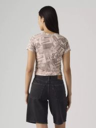 Жіноча футболка Levi's з принтом 1162566582 (Рожевий/Сірий S)