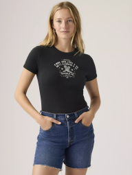 Женская футболка Levi's с принтом 1162565945 (Черный XL)