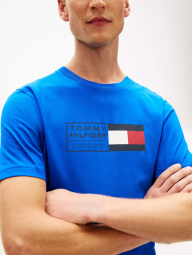Мужская футболка Tommy Hilfiger с логотипом 1162569950 (Синий M)