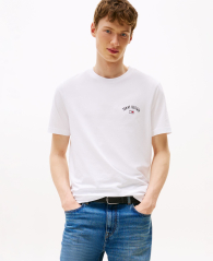 Мужская футболка Tommy Hilfiger с логотипом и принтом 1162590612 (Белый XL)
