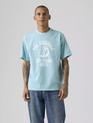 Футболка мужская Levi's с принтом 1162592398 (Голубой XL)