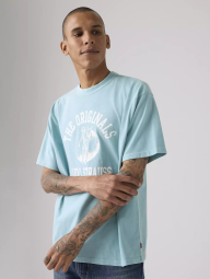 Футболка мужская Levi's с принтом 1162592398 (Голубой XL)