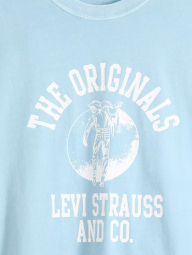 Футболка мужская Levi's с принтом 1162592398 (Голубой XL)