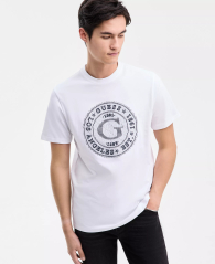 Мужская футболка Guess с вышивкой 1162620428 (Белый L)