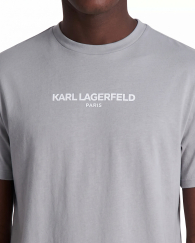 Мужская футболка Karl Lagerfeld Paris с логотипом 1162624321 (Серый XXL)