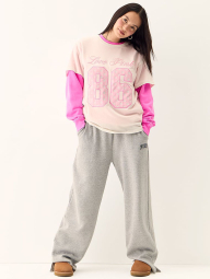 Жіноча футболка вільного крою Victoria's Secret Pink 1162634864 (Молочний M)