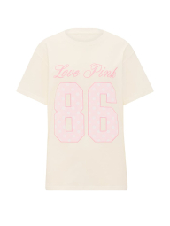Жіноча футболка вільного крою Victoria's Secret Pink 1162634864 (Молочний M)