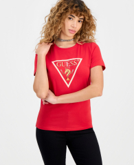 Женская футболка GUESS с логотипом 1162651852 (Красный M)