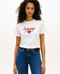 Футболка женская Tommy Hilfiger с логотипом 1162658487 (Белый XL)