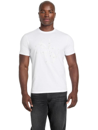 Мужская футболка Guess с принтом и вышивкой 1162689020 (Белый XL)