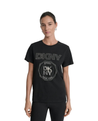 Футболка DKNY с логотипом из страз 1162692098 (Черный S)