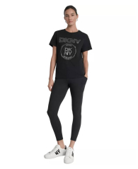Футболка DKNY с логотипом из страз 1162692098 (Черный S)