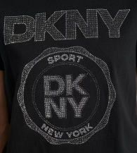Футболка DKNY с логотипом из страз 1162692098 (Черный S)