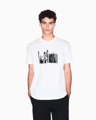 Мужская футболка Armani Exchange с принтом 1162697194 (Белый L)
