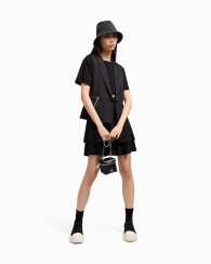 Укороченная футболка Armani Exchange со стразами 1162704091 (Черный XL)