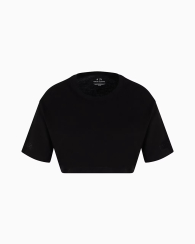 Укороченная футболка Armani Exchange со стразами 1162704091 (Черный XL)
