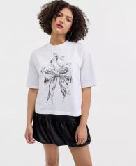 Женская футболка GUESS с принтом 1162707322 (Белый XS)